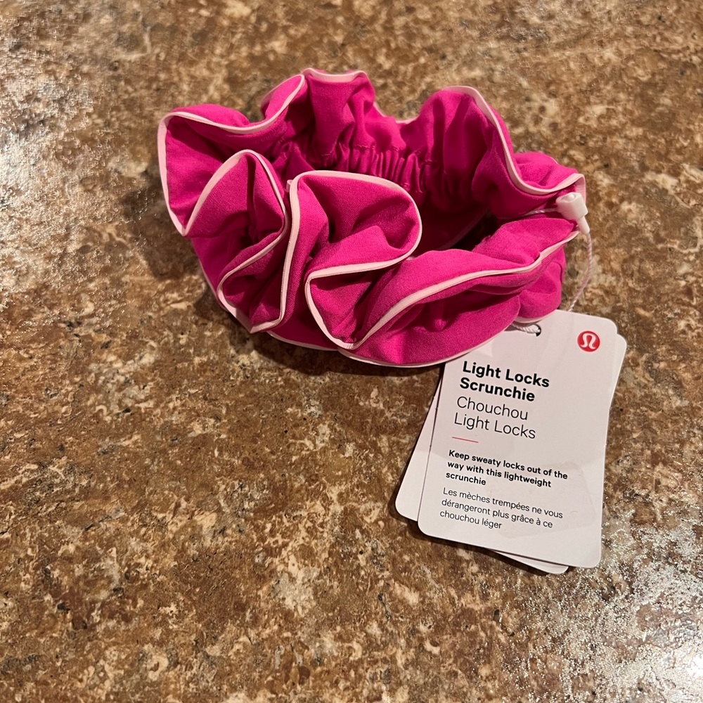 Lululemon Light Locks Scrunchie in Pow Pink